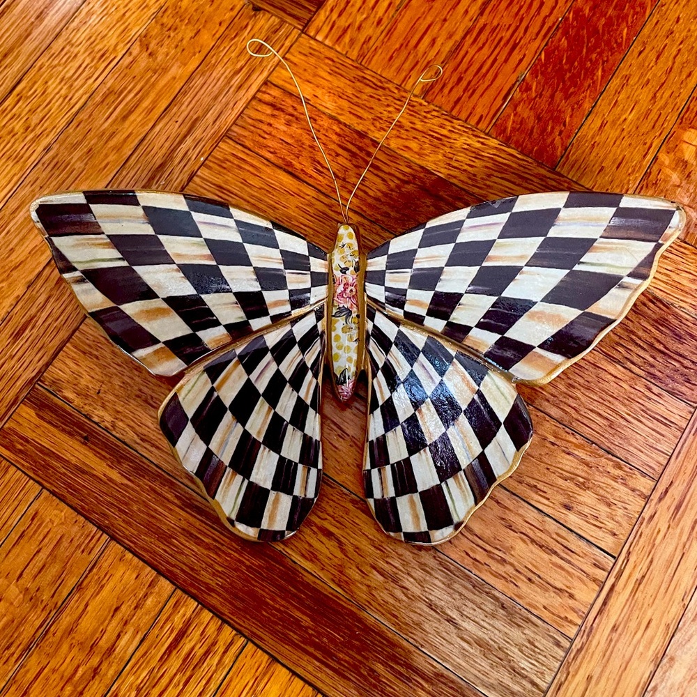 MacKenzie-Childs checkered butterfly